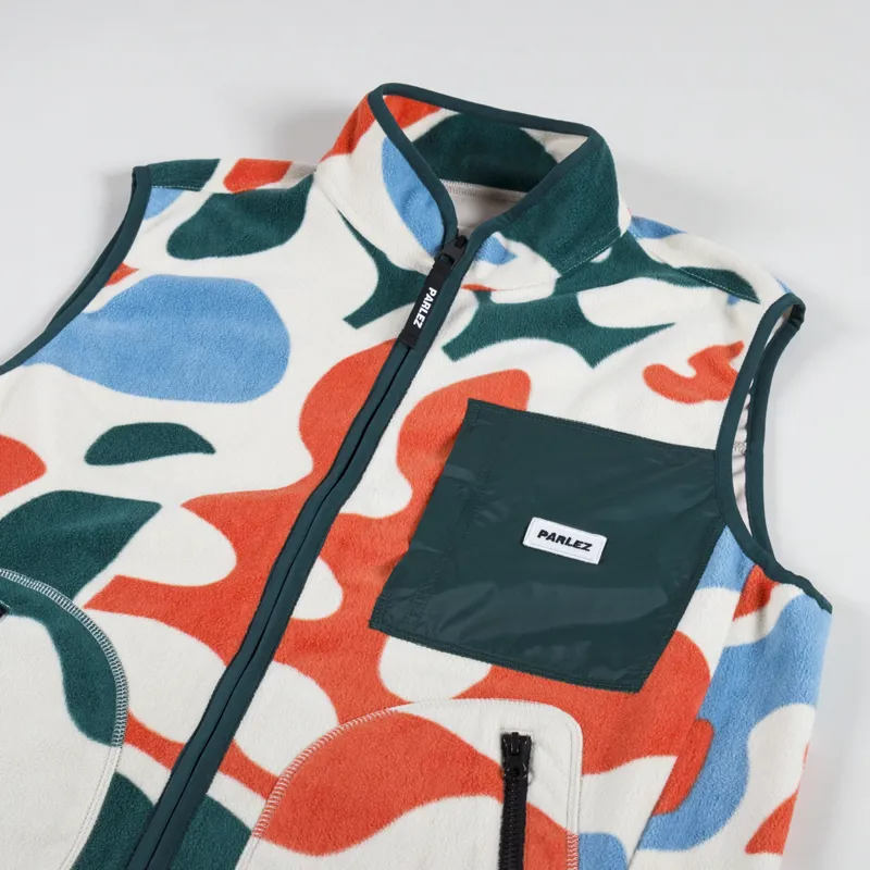Parlez Arima Fleece Gilet Camo Multi