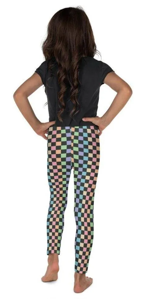 Pastel Checkerboard Kid's Leggings