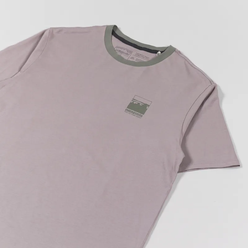 Patagonia Alpine Icon Regenerative Organic Cotton T Shirt Stingray Mauve