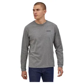 Patagonia Men's Long Sleeve P-6 Logo Responsibili-Tee - Gravel Heather