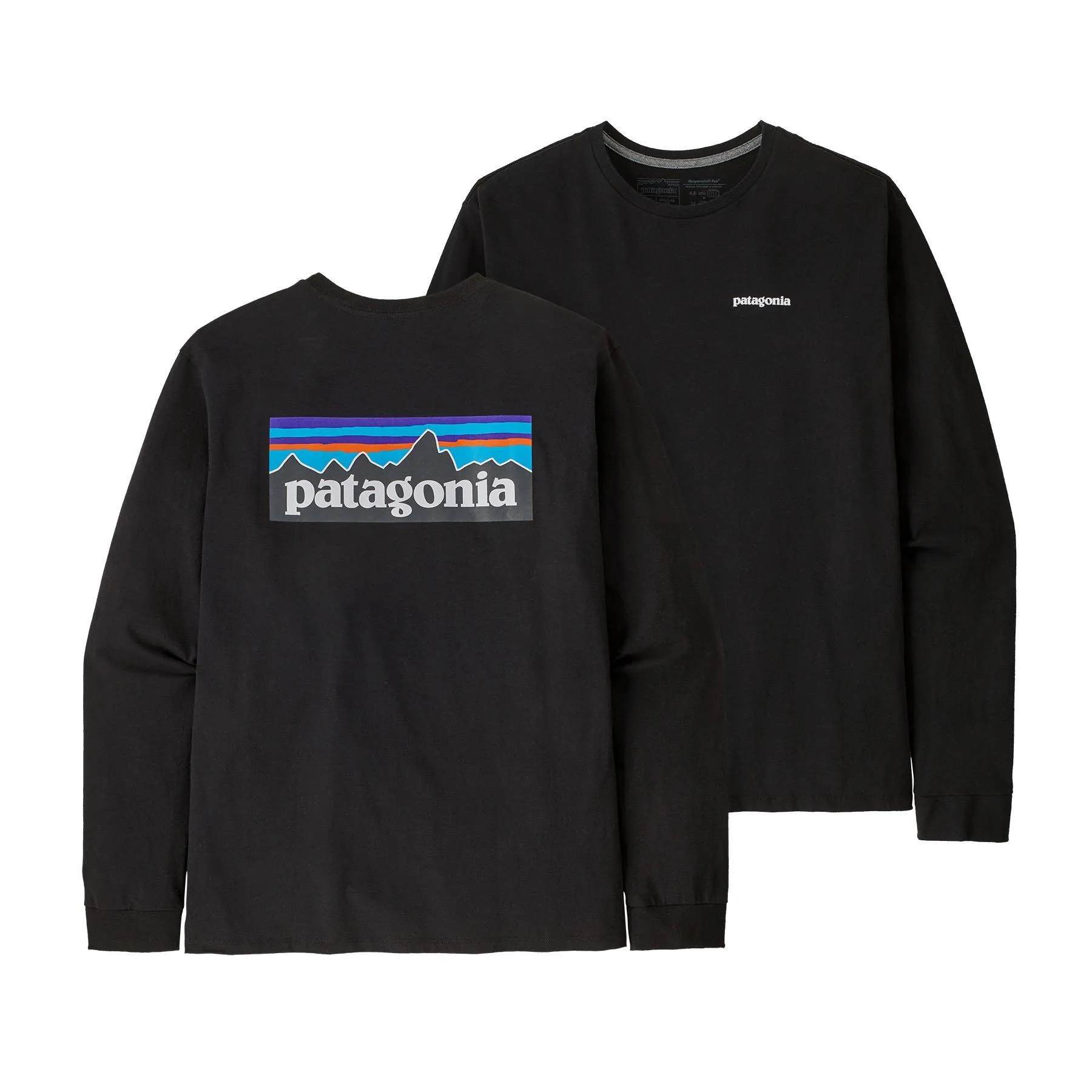 Patagonia Men's Long-Sleeved P6 Logo Responsibilitee - Black | George Fisher