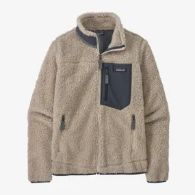 Patagonia - W's Classic Retro-X Jkt - Natural w/ Smolder Blue-