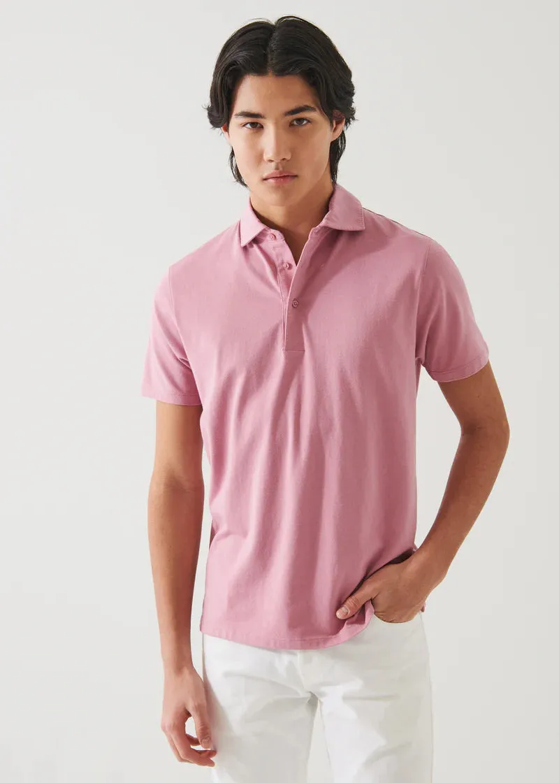Patrick Assaraf Knit Polo- Beaujolais