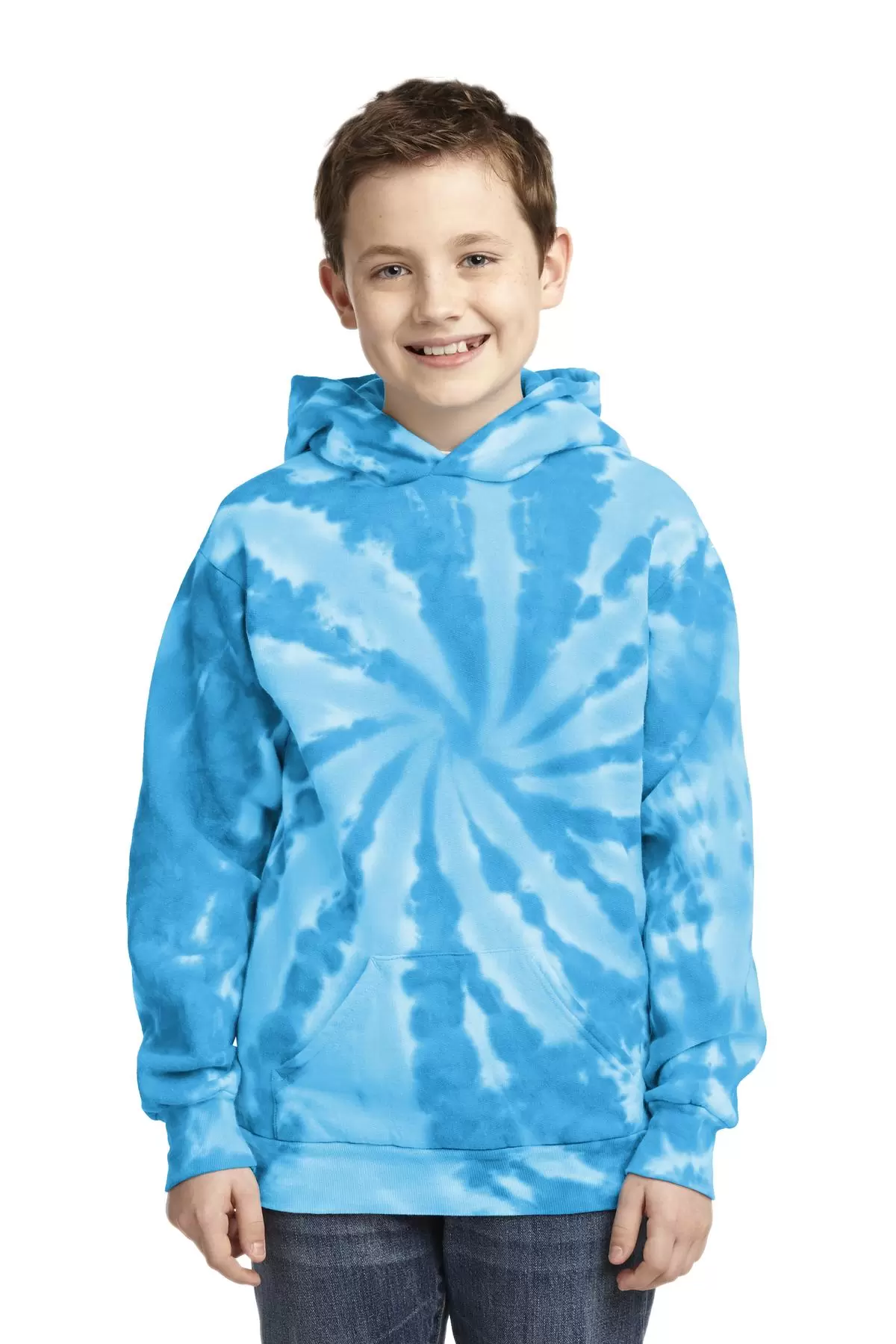 PC146Y Port & Company® Youth Essential Tie-Dye Pullover Hooded Sweatshirt SKU: PC146Y