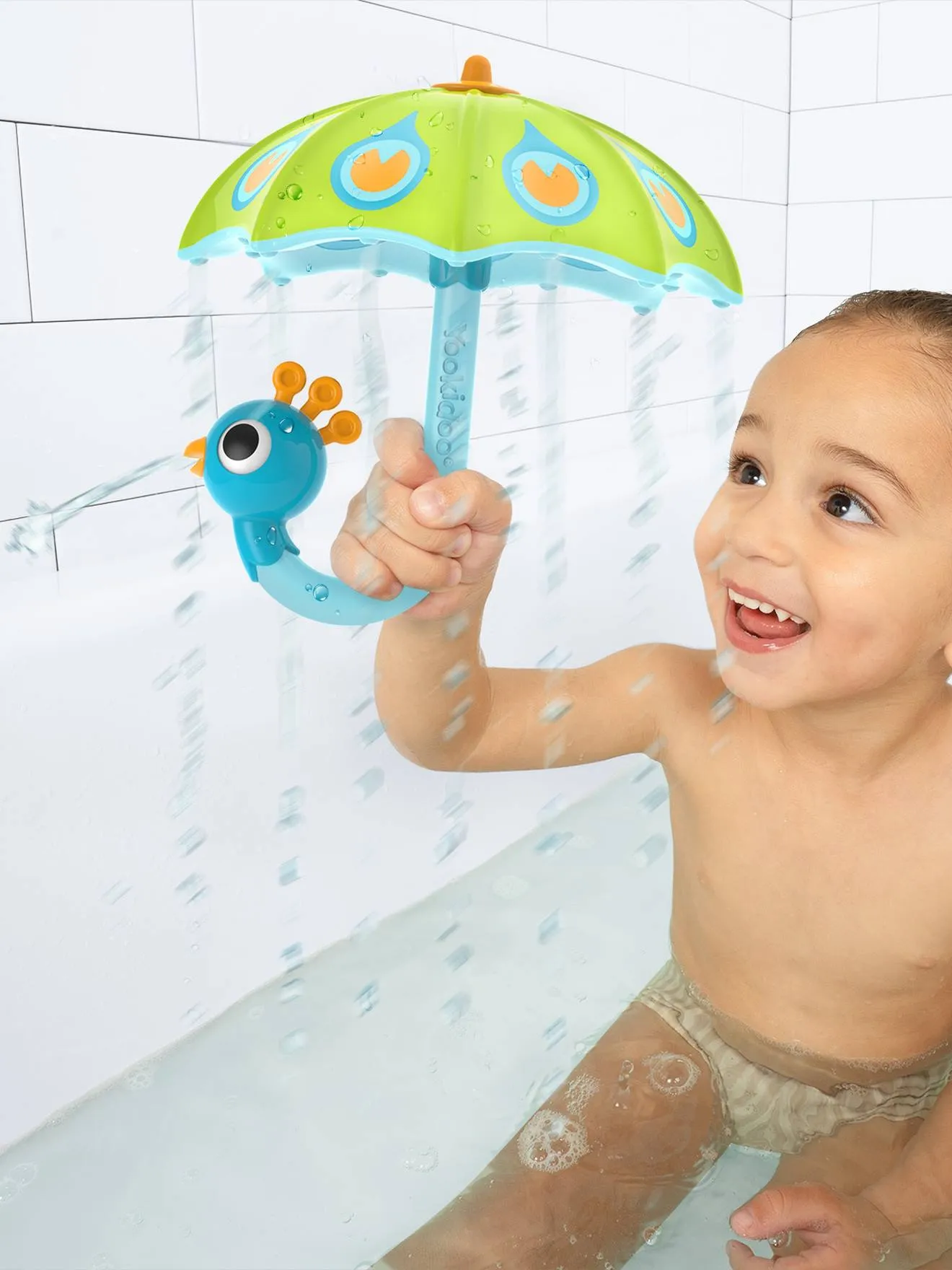 Peacock Umbrella Bathtub Play - YOKIDOO - green