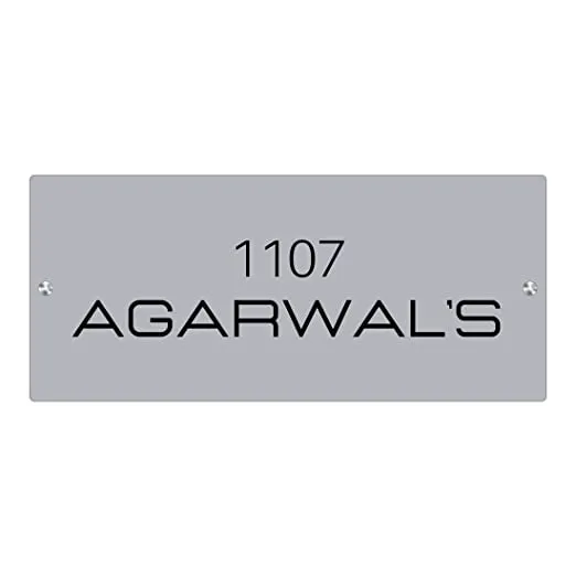 Personalized Acrylic Name Plate for Home Flats Entrance Door Custom Acrylic Board for Office Outdoor