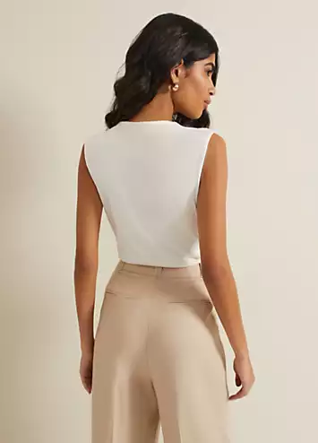 Phase Eight Sutton Sleeveless Drape Rib Top | Grattan