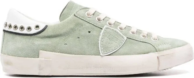 Philippe Model Paris distressed-effect low-top sneakers Green