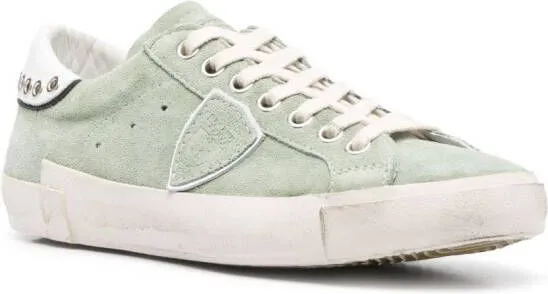 Philippe Model Paris distressed-effect low-top sneakers Green