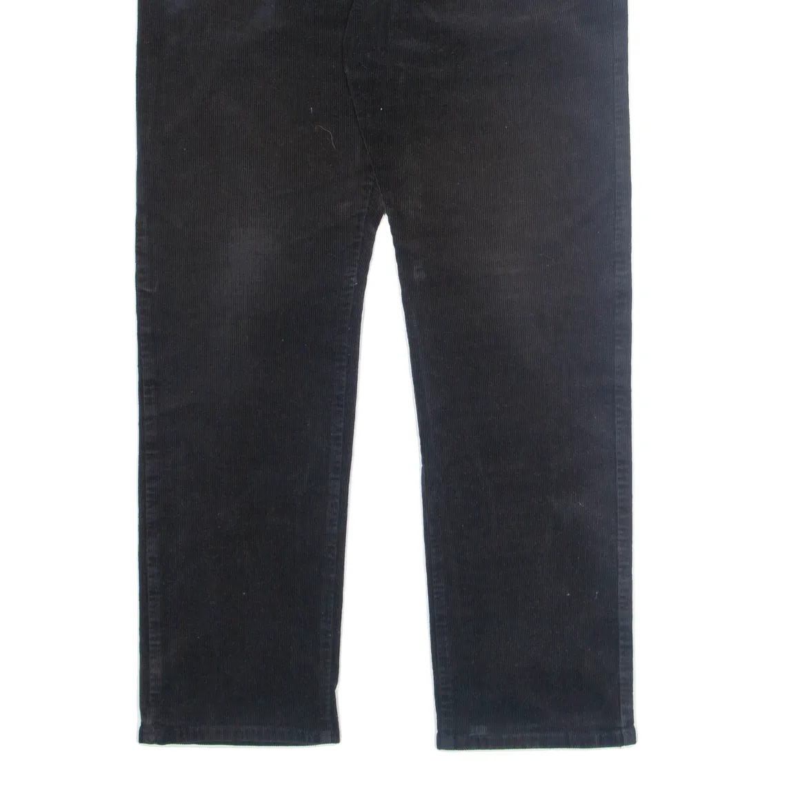 PIERRE CARDIN Mens Corduroy Trousers Black Regular Straight W36 L30