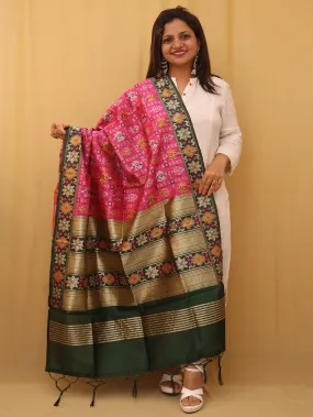 Pink Patola Silk Dupatta