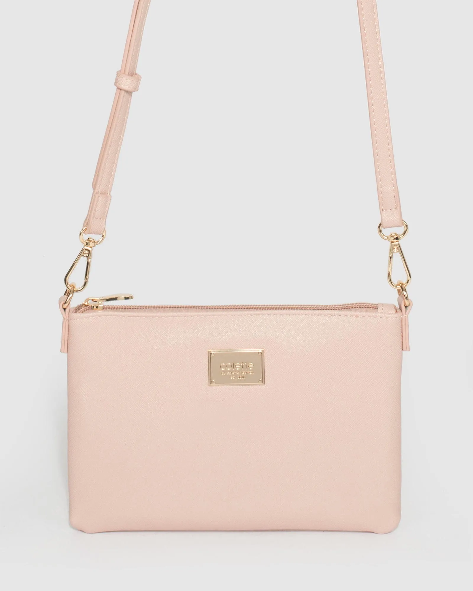 Pink Peta Strap Crossbody Bag
