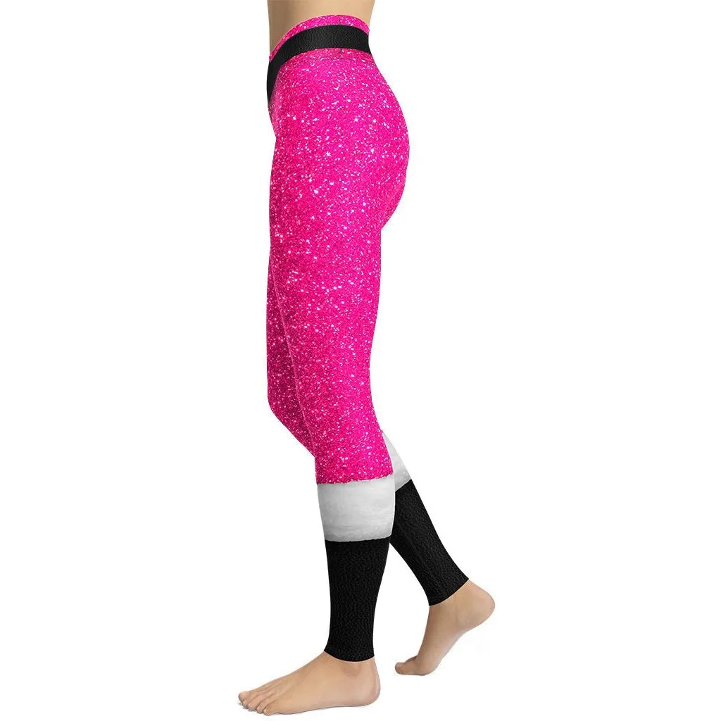 Pink Santa's Outfit Yoga Leggings