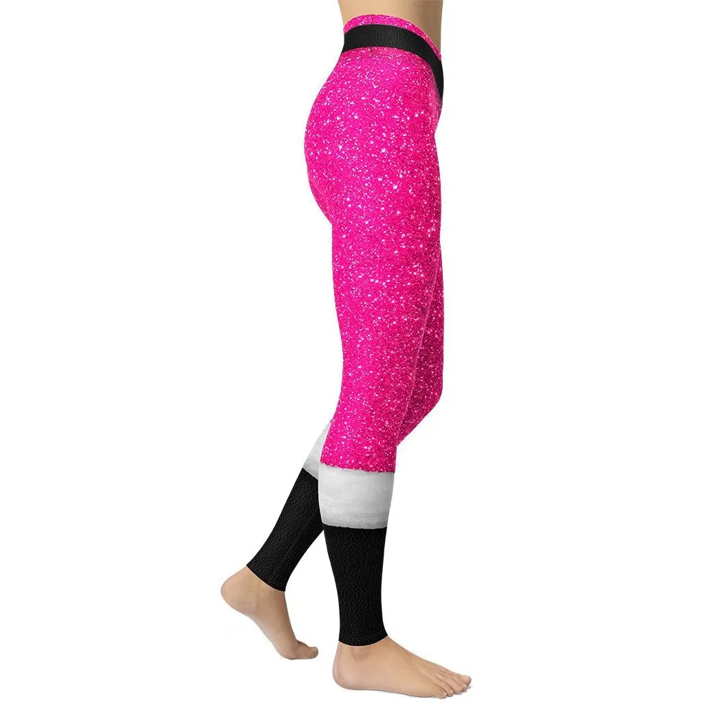 Pink Santa's Outfit Yoga Leggings