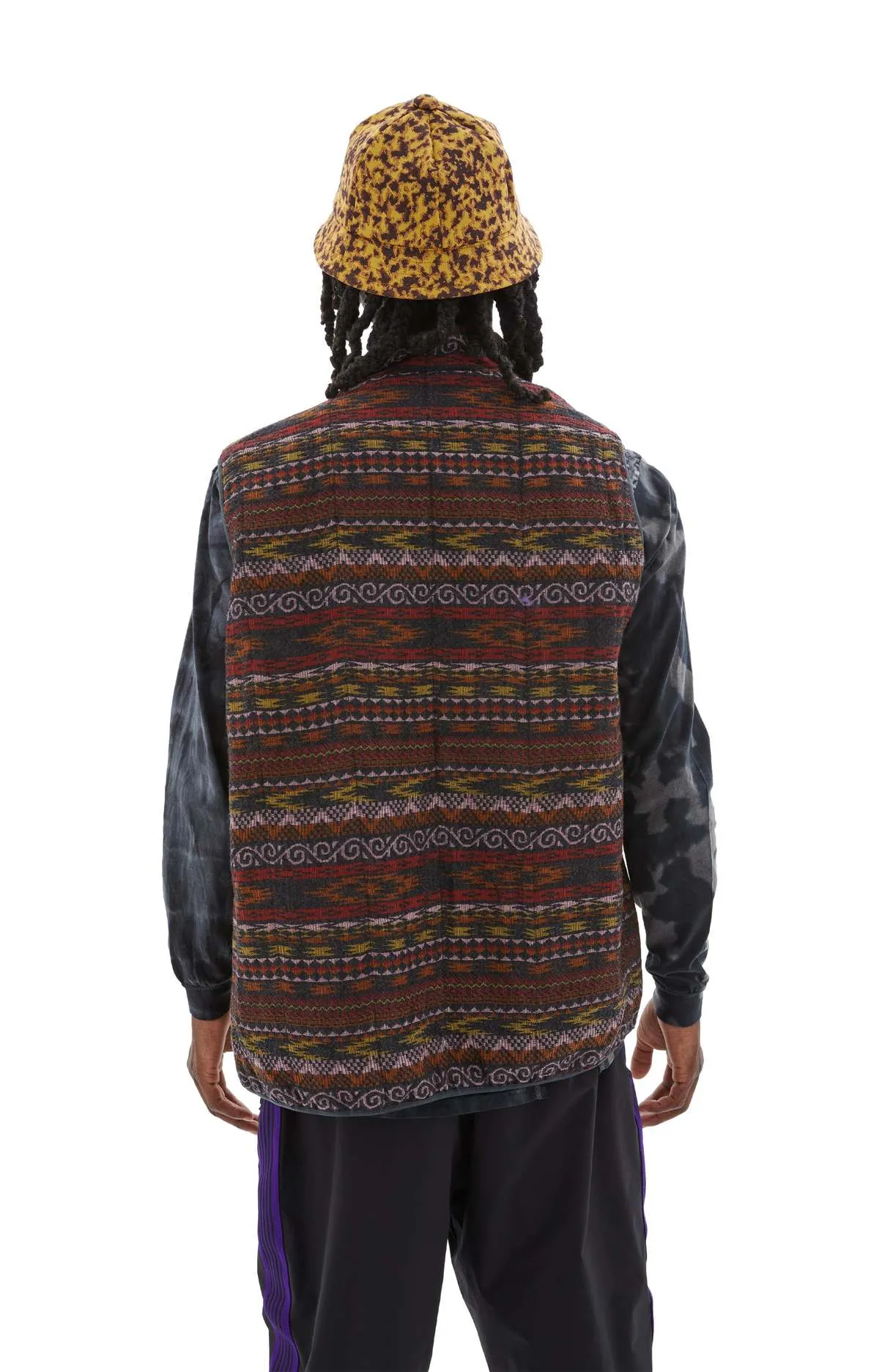 Piping Quilt Vest - Charcoal