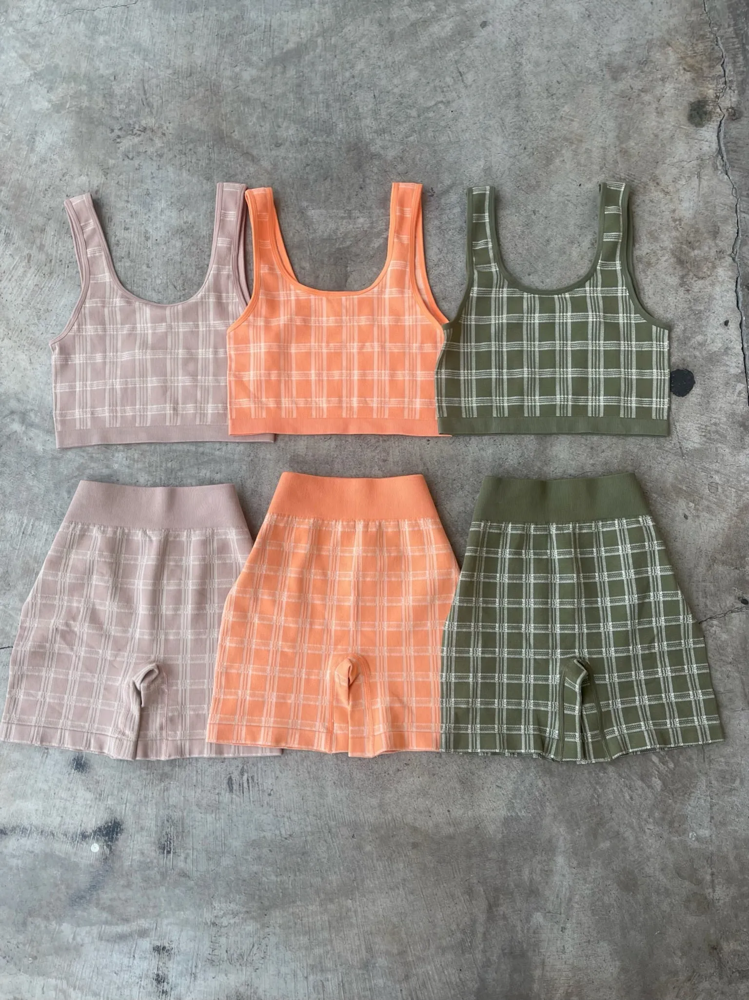 PLAID SHORT SET