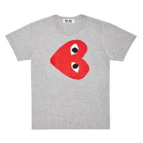 Play Comme des Garons - Red Heart T-Shirt - (Grey)