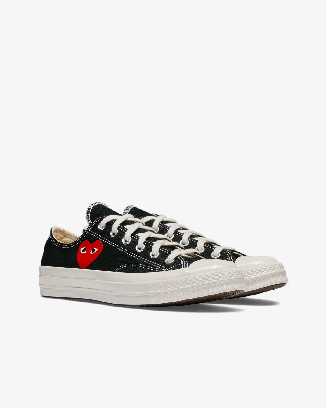 Play Comme des Garons X Converse Small Red Heart All Star '70 Low (Black)