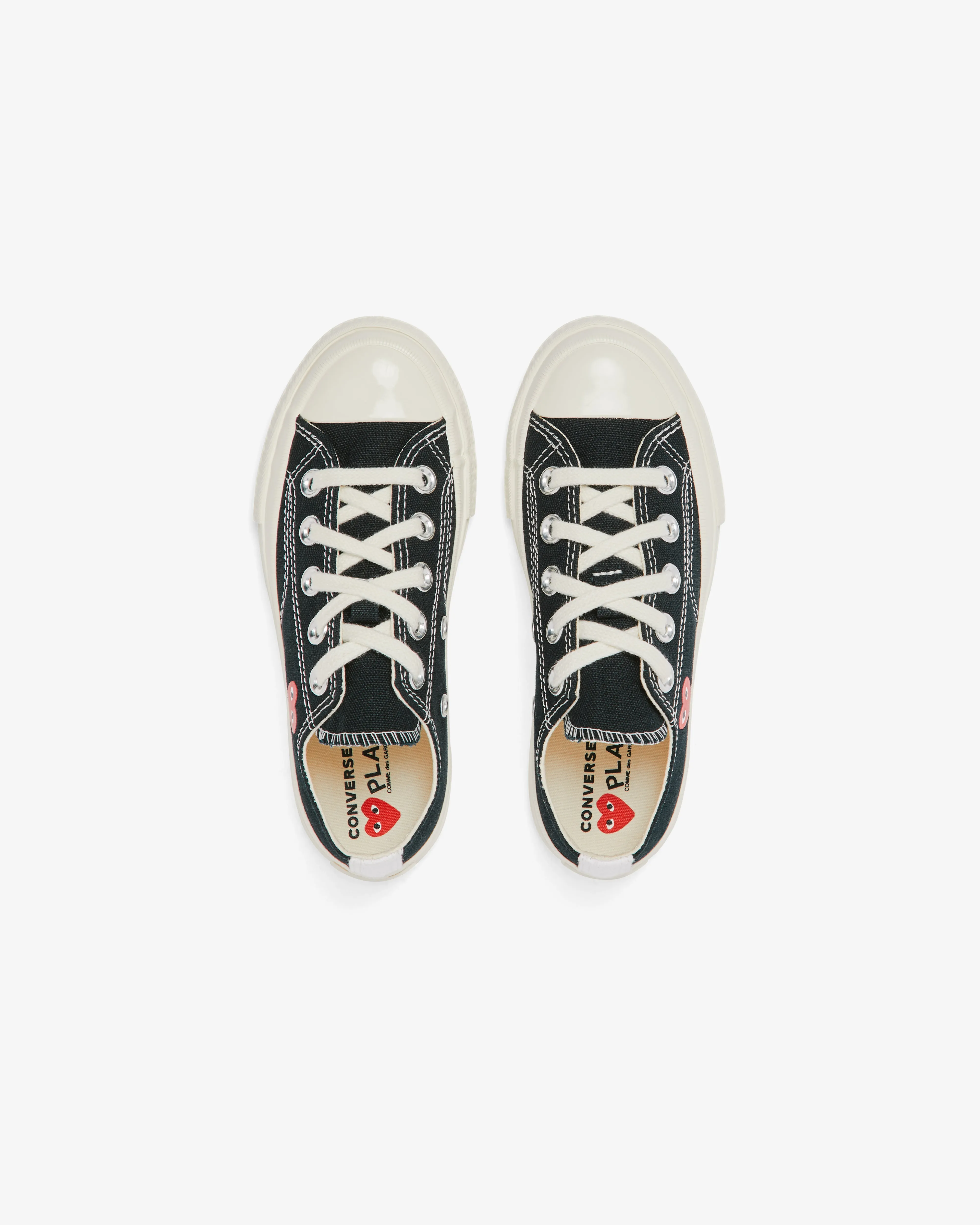 Play Converse - Kids' Small Red Heart All Star 70's Low Sneakers - (Black)
