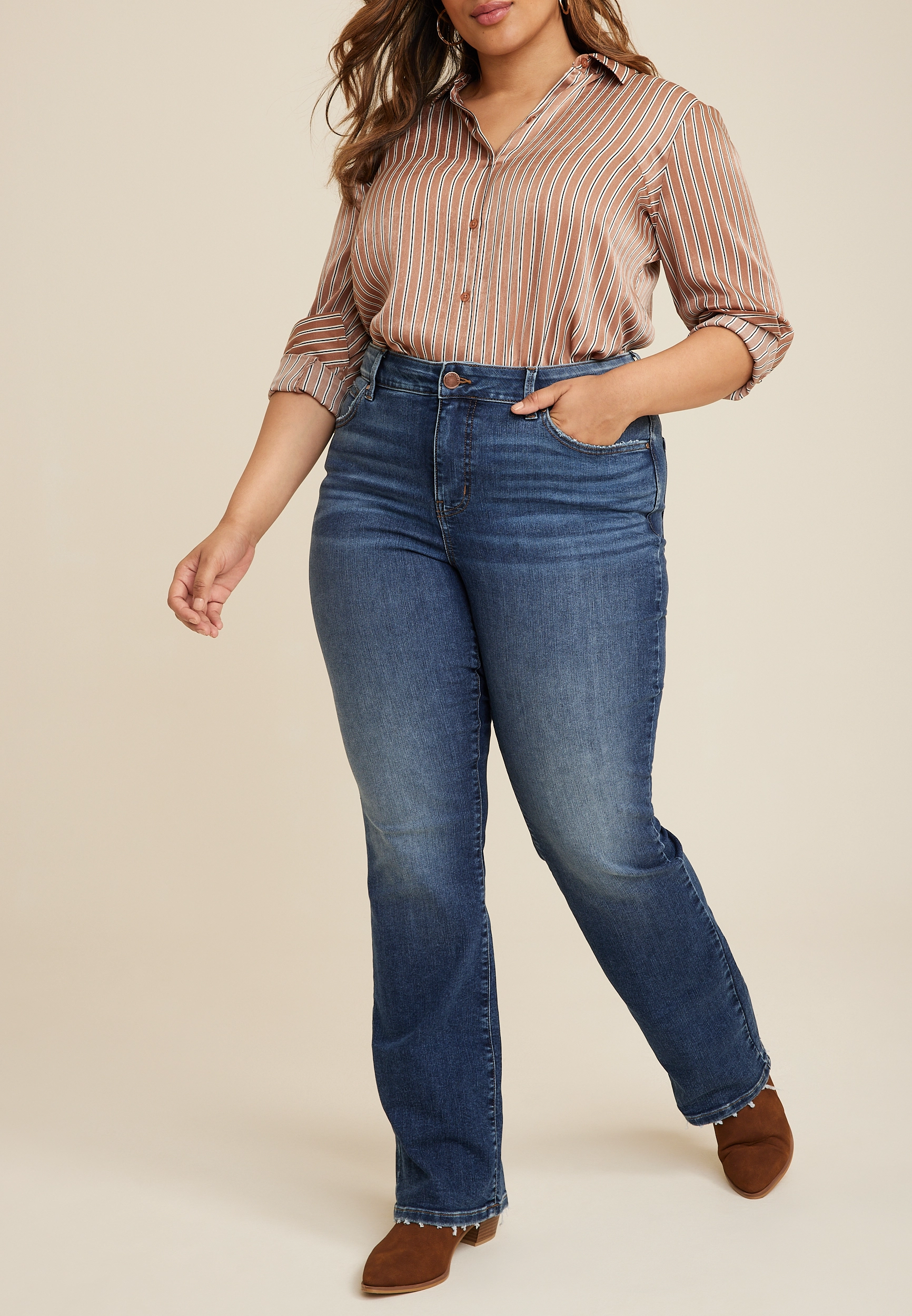Plus Everflex™ Curvy High Rise Slim Boot Jean