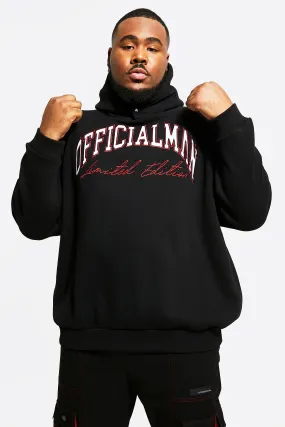 Plus Loose Official Applique Hoodie
