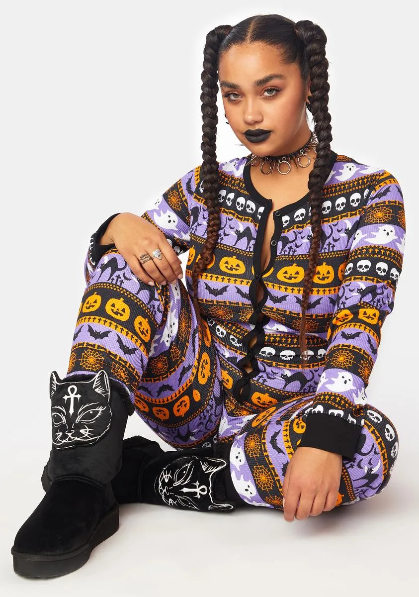 Plus Night Of Spooks Thermal Onesie-