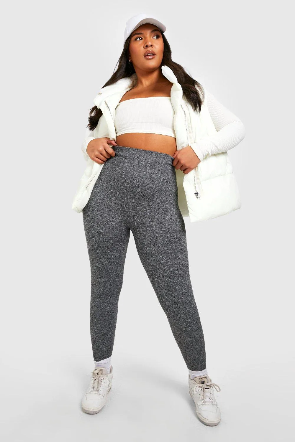 Plus Seam Free Contour Rib Leggings