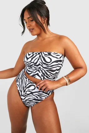 Plus Zebra Essential High Waist Brief