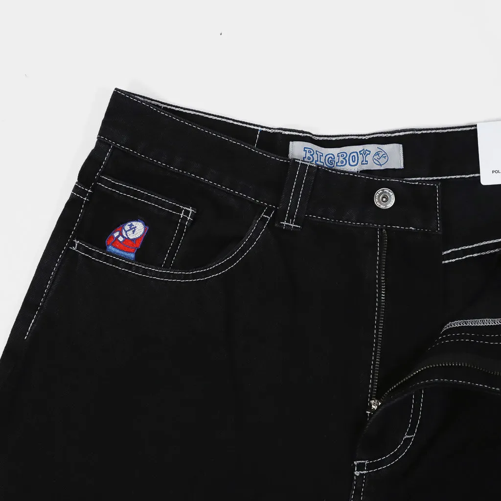 Polar Skate Co. - Big Boy Denim Jeans - Black (Contrast Stitching)