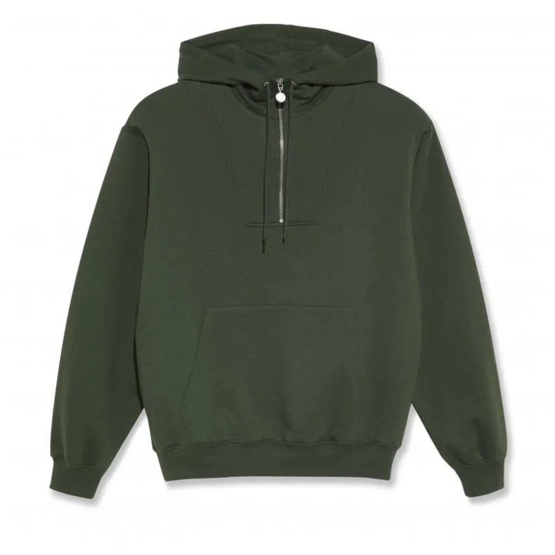 Polar Skate Co. Half Zip Pullover Hooded Sweatshirt (Dark Olive)