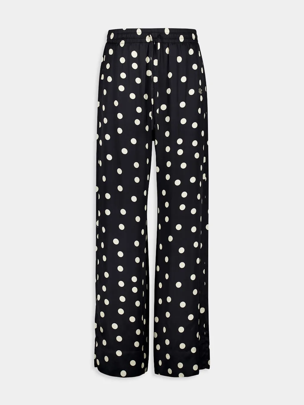 Polka Dot Wide-Leg Trousers