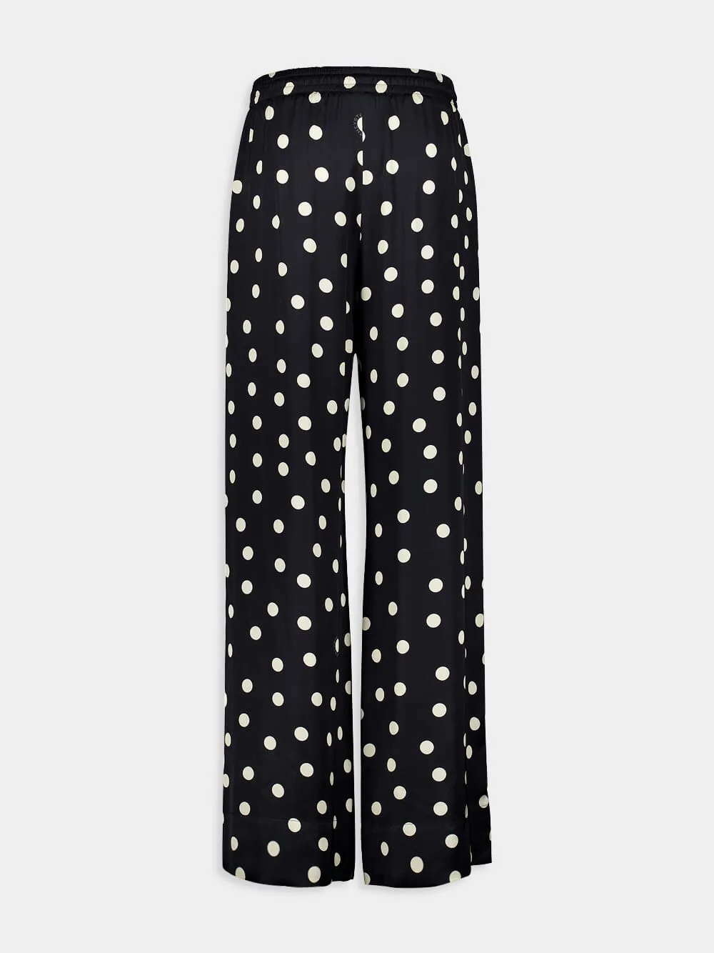 Polka Dot Wide-Leg Trousers