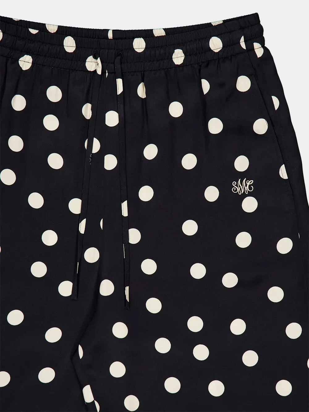 Polka Dot Wide-Leg Trousers