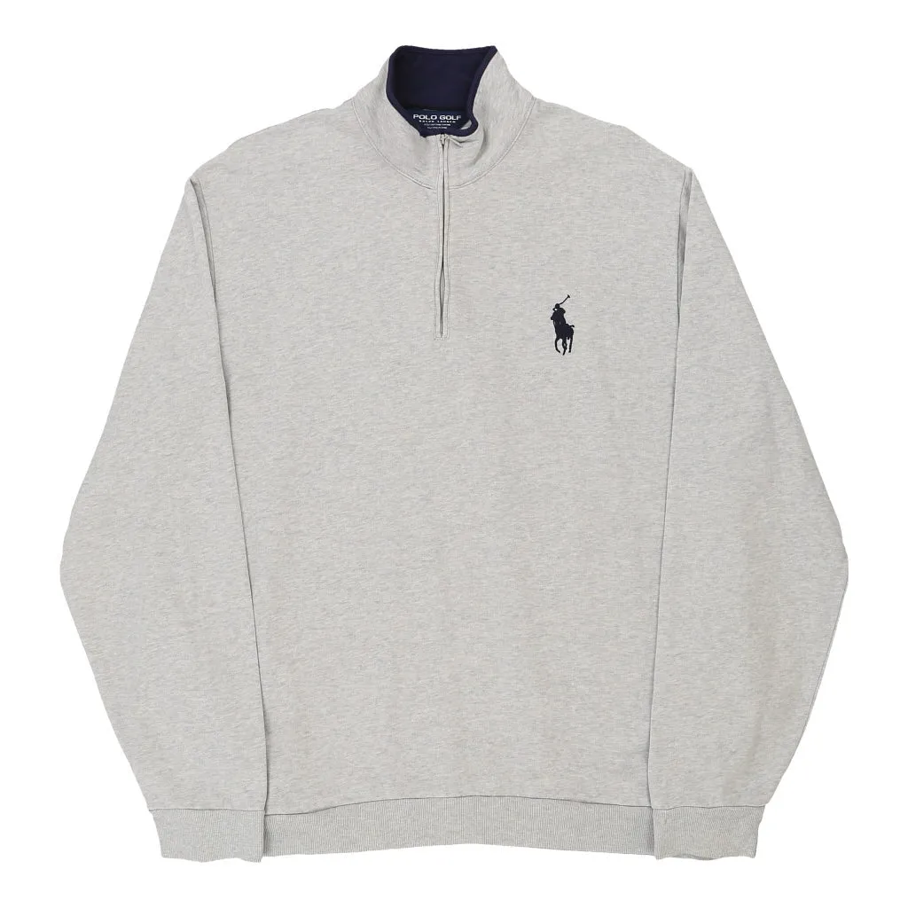 Polo Golf Ralph Lauren 1/4 Zip - XL Grey Cotton Blend