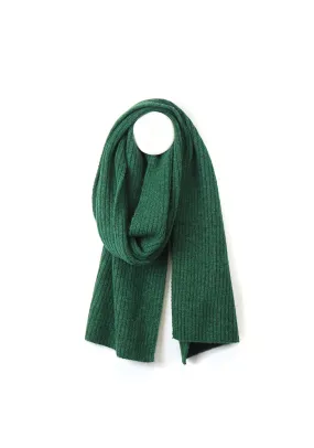 Pom Ribbed Scarf, Green