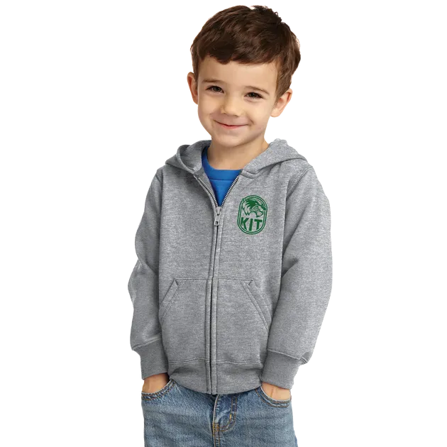 Port & Company® Toddler Core Fleece Full-Zip Hooded Sweatshirt - Kit Crest