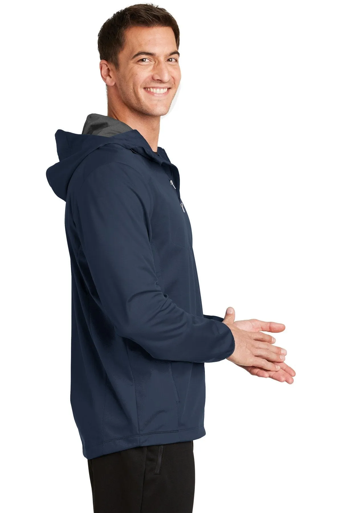 Port Authority Active Hooded Soft Shell Jacket J719 Dress Blue Navy