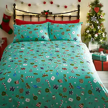 Portfolio Home Christmas Pets Duvet Cover & Pillowcase Set | Kaleidoscope
