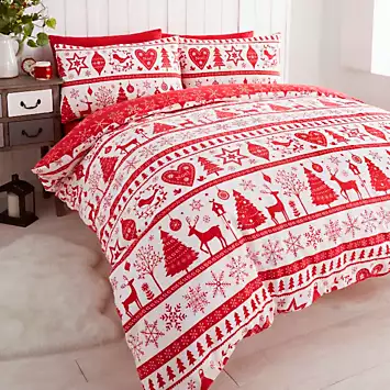 Portfolio Home Noel Red Duvet Cover Set | Kaleidoscope