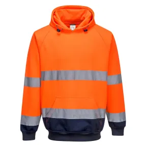 Portwest Hi-Vis Hoodie Sweatshirt - Two Tone - Orange/Navy - Large