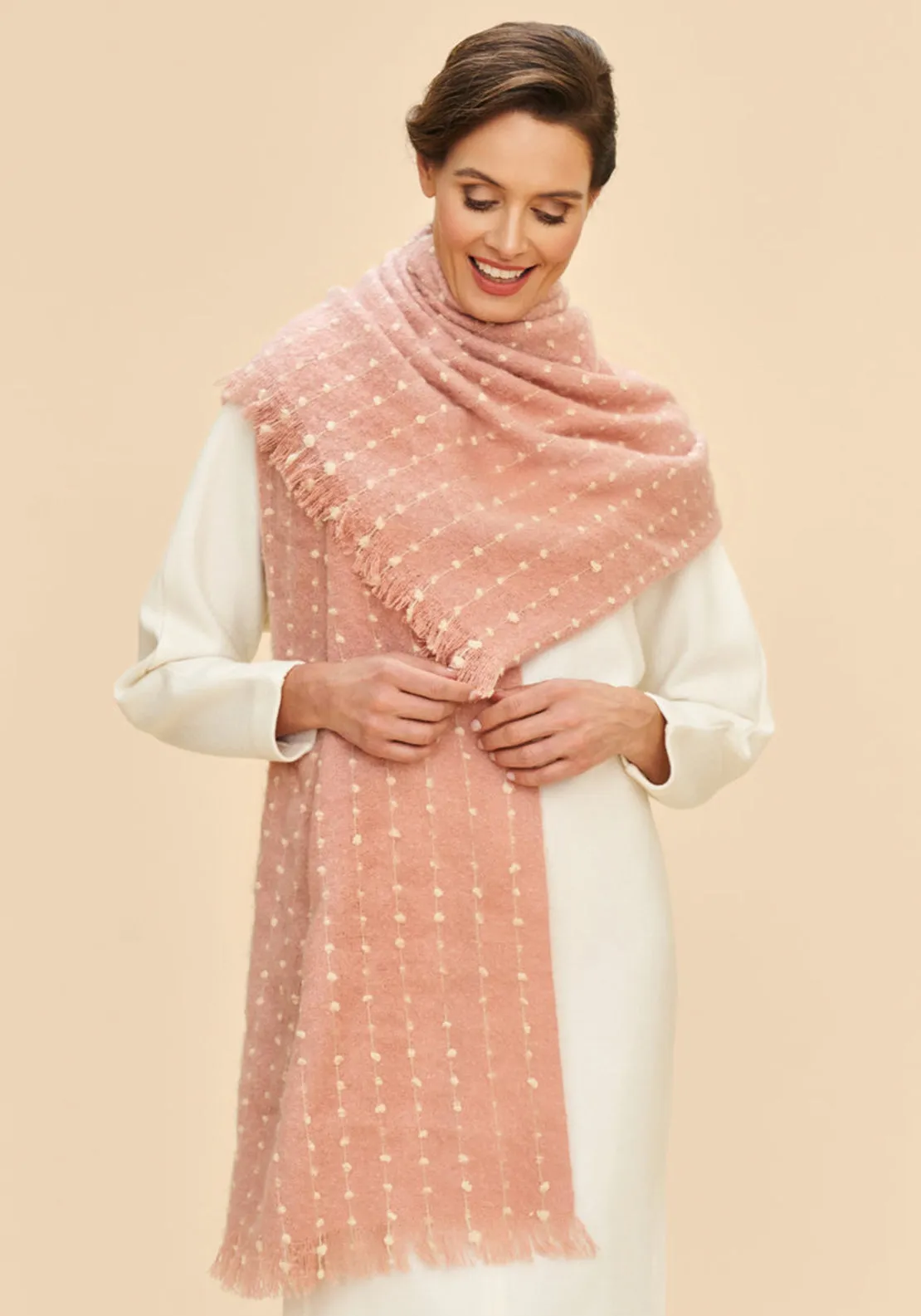 Powder Dakota Cosy Scarf, Petal Pink