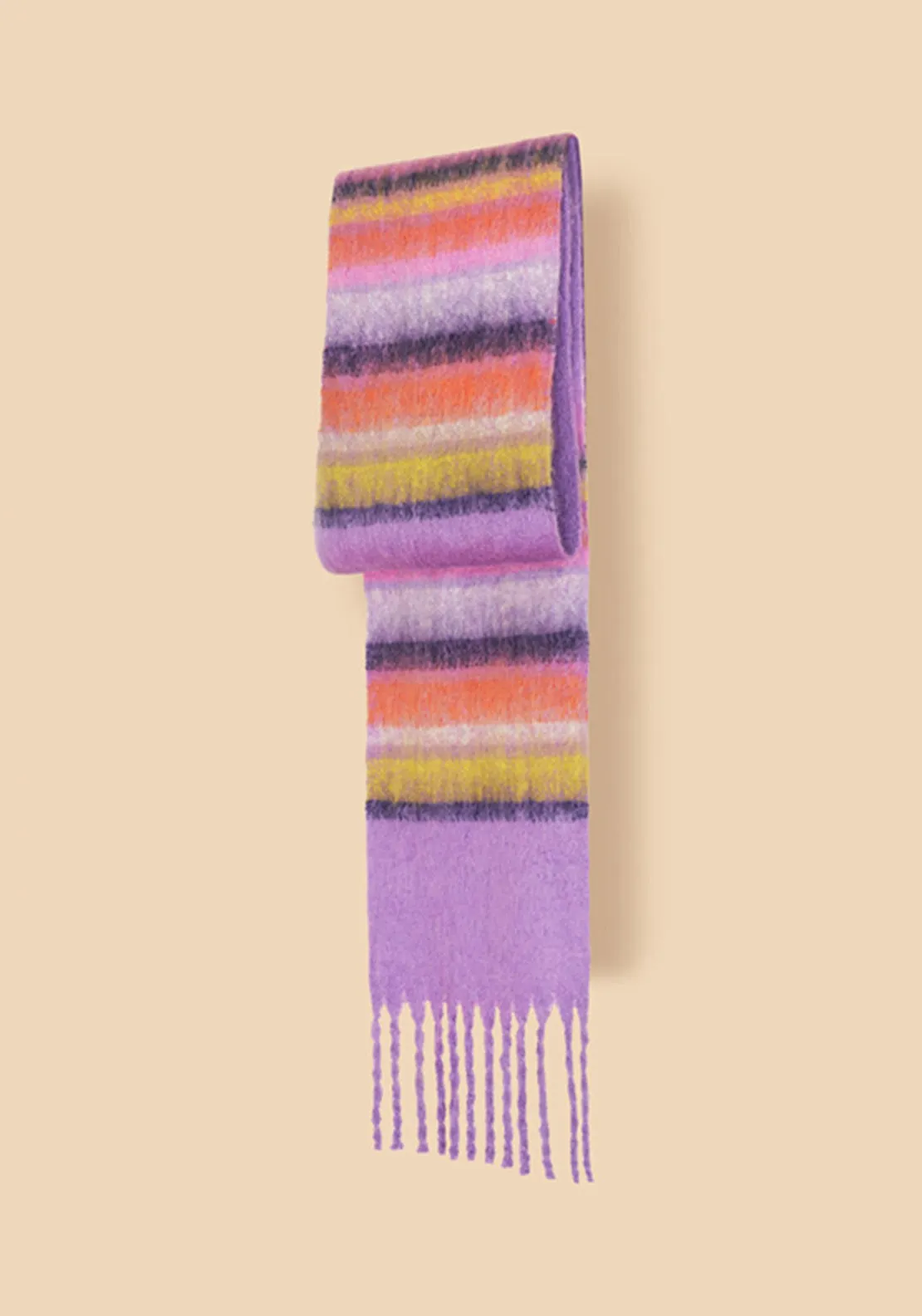 Powder Sammy Striped Cosy Scarf, Purple