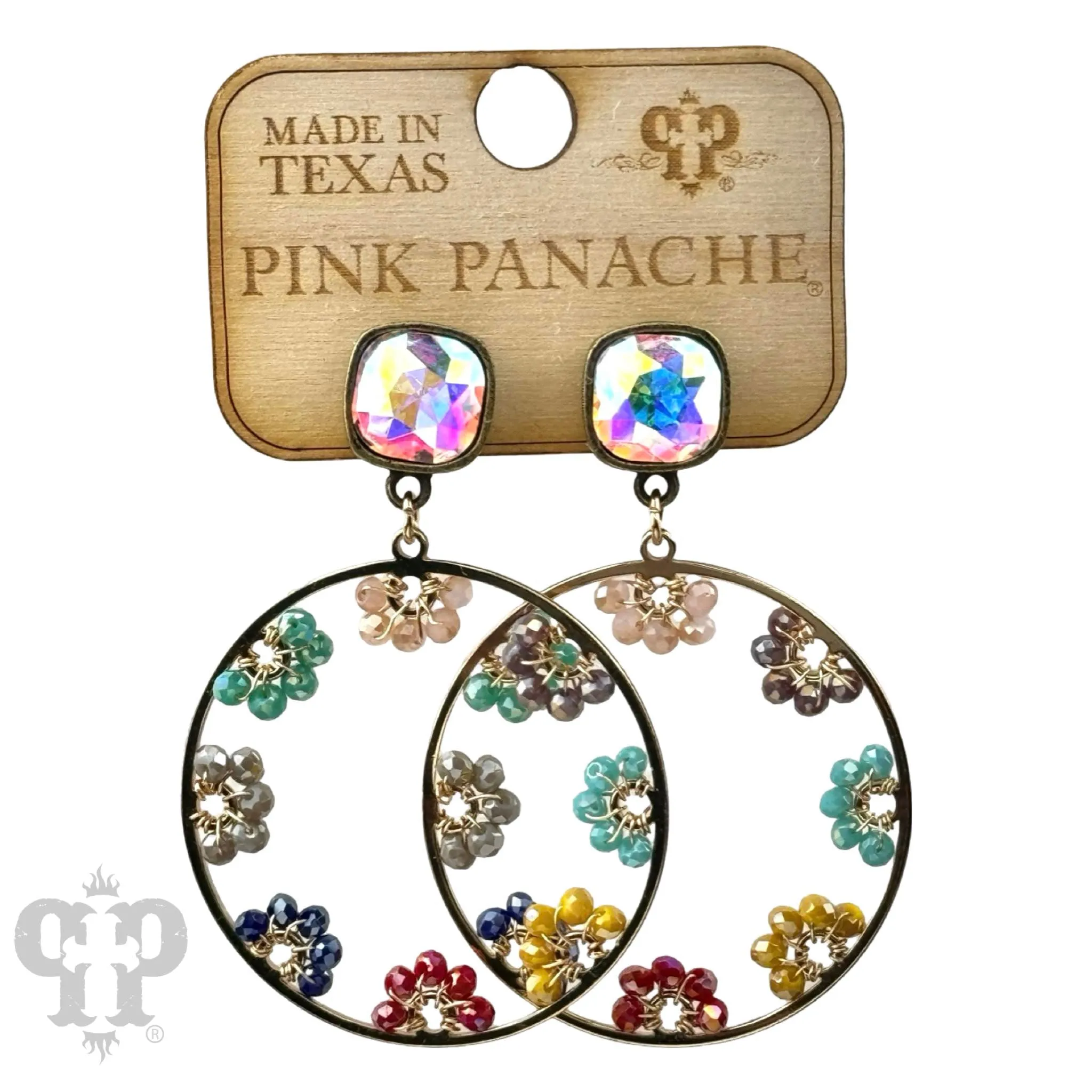 PP Blossom Flower Multi Circle Earrings