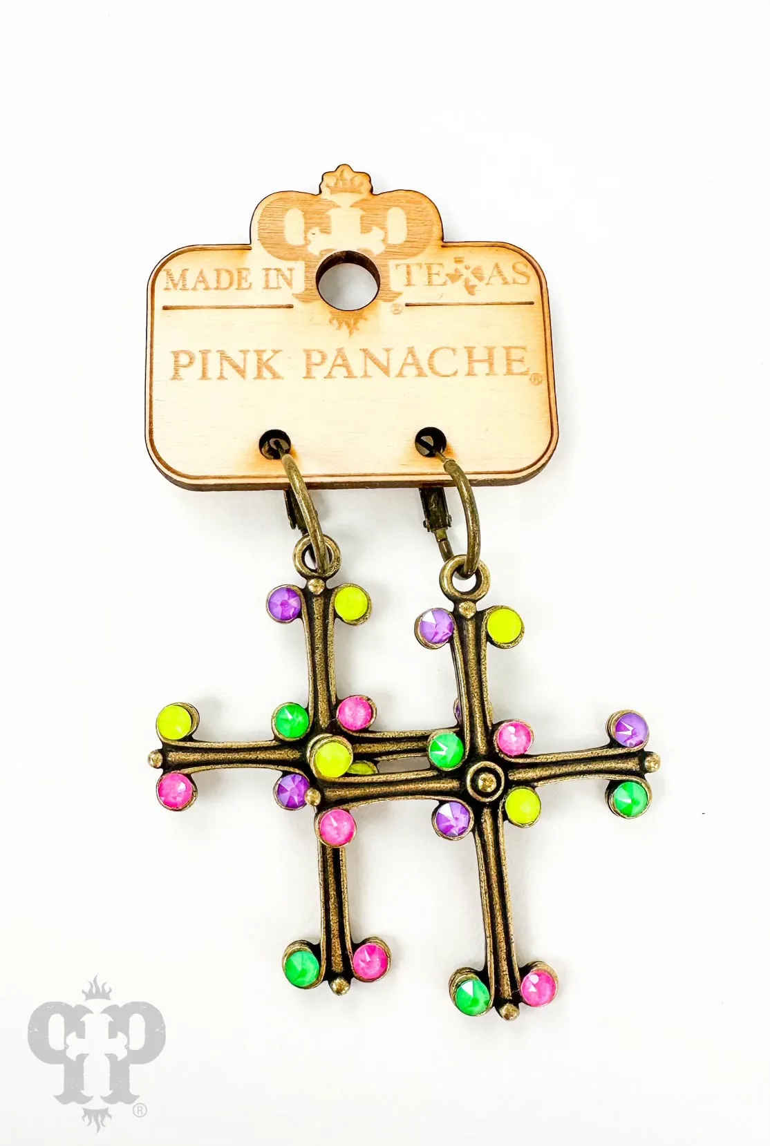 PP Multi Round Tip Cross Earrings