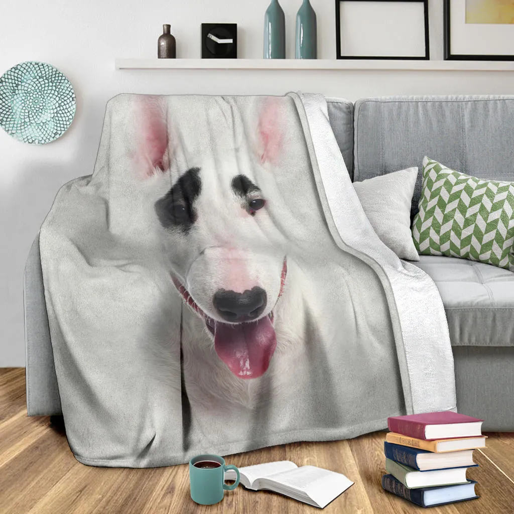 Premium Blanket Bull Terrier Face Hair