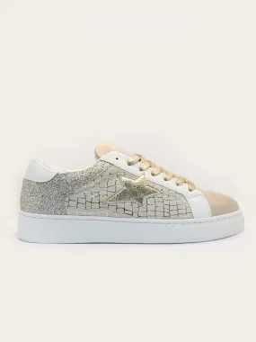 Premium Glitter Croc Star Trainers