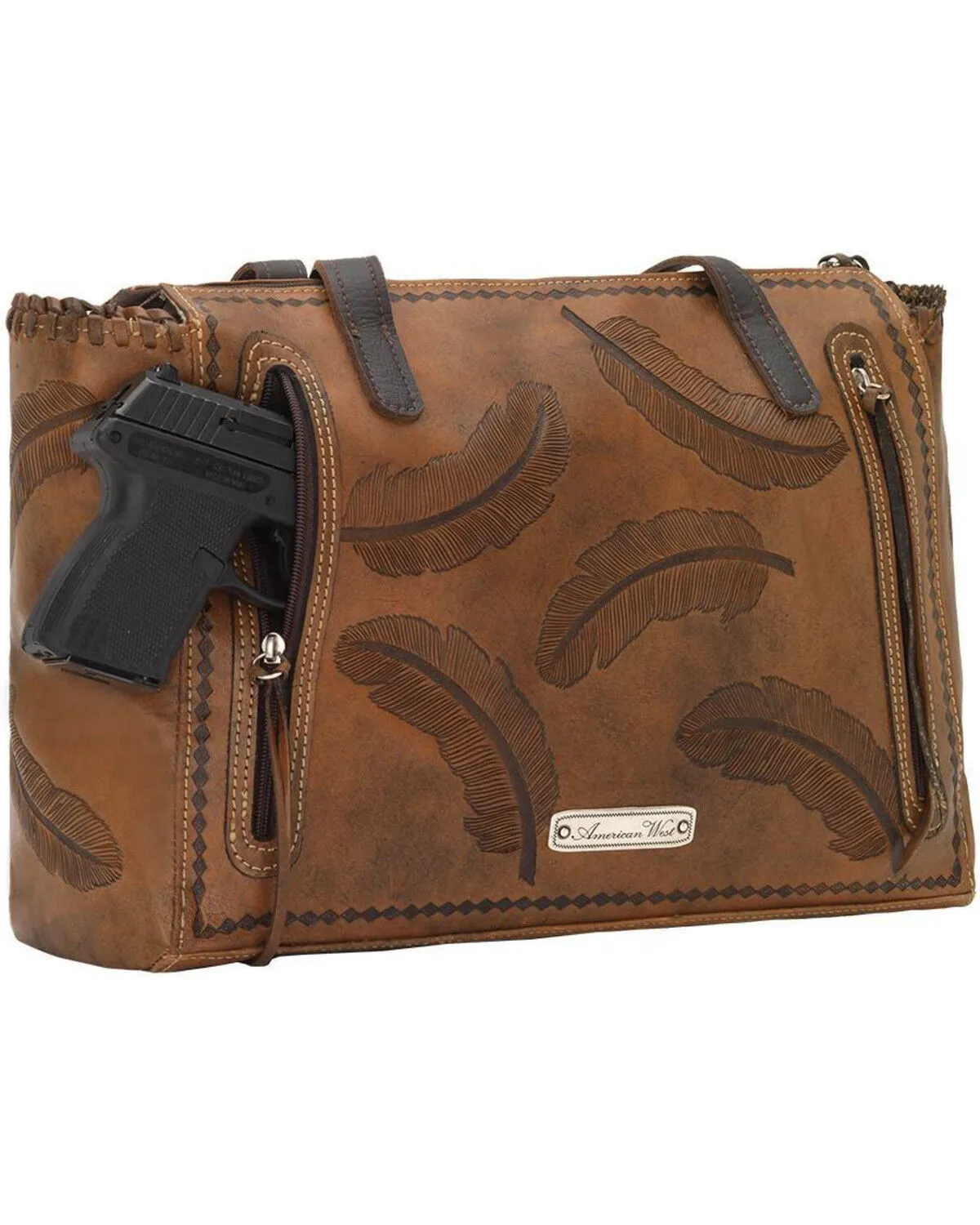 Product Name:  American West Women's Brown Sacred Bird Concealed Carry Tote
