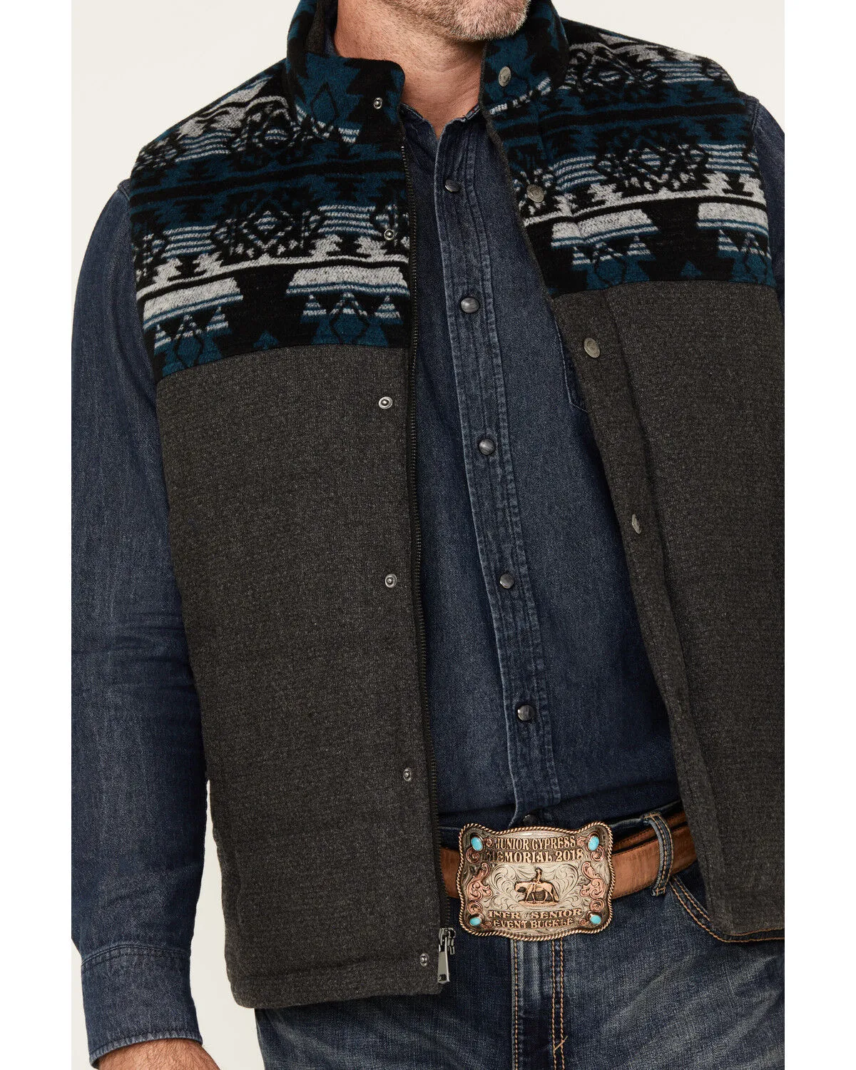 Product Name:  Cody James Men's Southwestern Print Yoke Wool Vest
