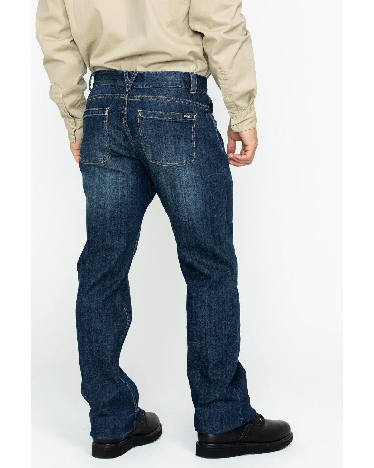 Product Name:  Hawx Men's Medium Dark Wash Stretch Work Denim Jeans