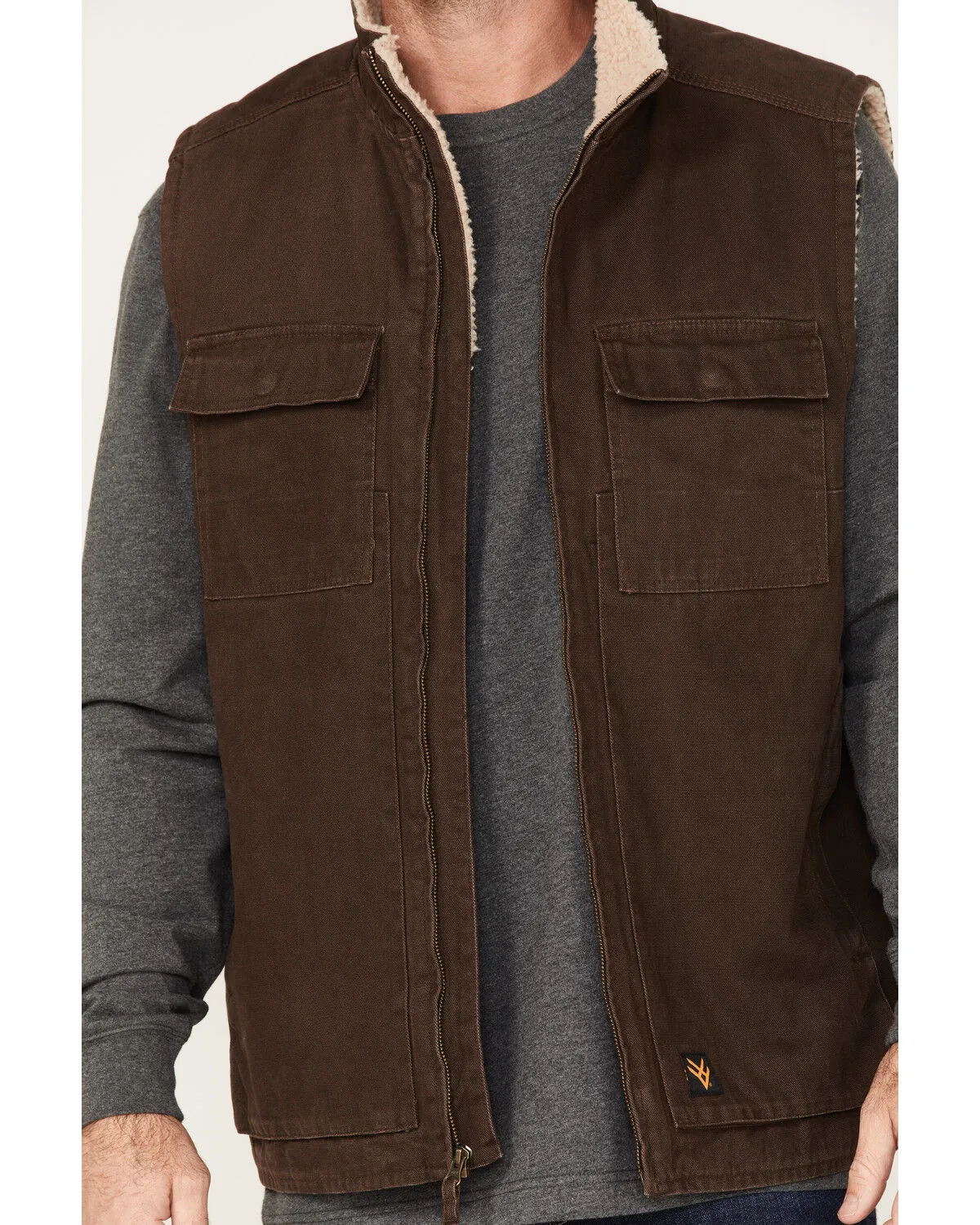Product Name:  Hawx Men's Weathered Sherpa Lined Work Vest - Big & Tall